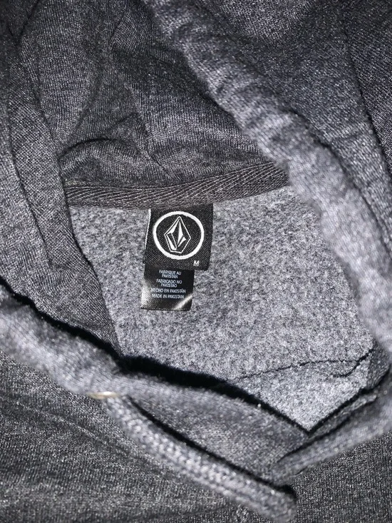 Volcom Men's Charcoal Hooded Pullover Sweatshirt - Picture 3 of 3